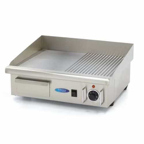 Gastro Grillplatte - Halb Gerillt - 55 cm - inkl. Tropfschale - Maxima 09300072 Gastro Grillplatte - Halb Gerillt - 55 cm - inkl. Tropfschale - Maxima 09300072