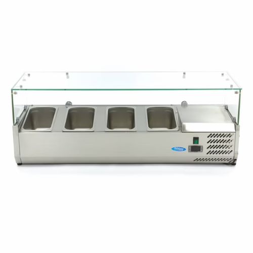 Gastro Aufsatzkühlvitrine - 120 cm - Passt 4 x 1/3 GN - Maxima 09400320