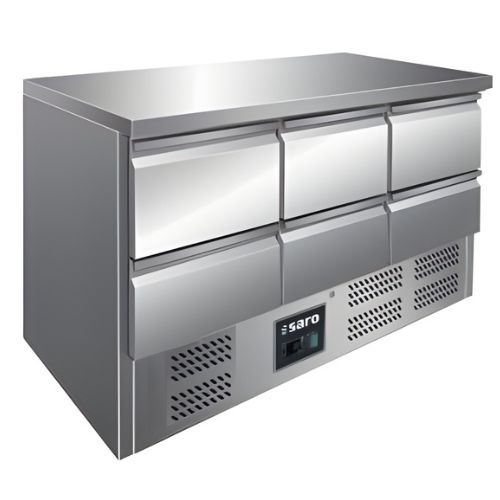 Kühltisch 6 Schubl - VIVIA S 903 S/S TOP 6x 1/2 GN - Saro 323-10041