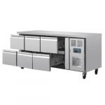 Kjølebenk med 6 skuffer | 465L | (1/1 GN) | Hjul (bremset) | B1795xD700xH860mm | POLAR UK | HGXAADB | GAS-DA548 | 198640