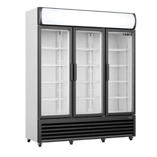 Kühlschrank 1065 liter - 3 Glastüren + Werbetafel - GTK 1065 - Saro 453-1019