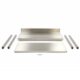 Rustfritt stålbord - 100 x 70 cm - Justerbar høyde - med backsplash | Maxima | MAXW0A | 09364030 | 298979
