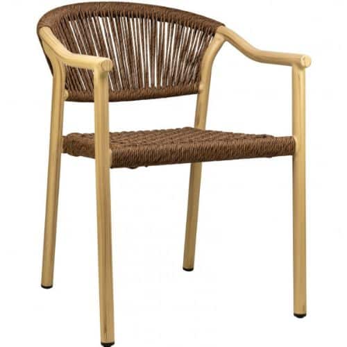 Utendørs terrassestol "Cephas" blanding brun/eik | A&S Germany | ASX0H | G.1014.1006 | 310524 Utendørs terrassestol "Cephas" blanding brun/eik | A&S Germany | ASX0H | G.1014.1006 | 310524