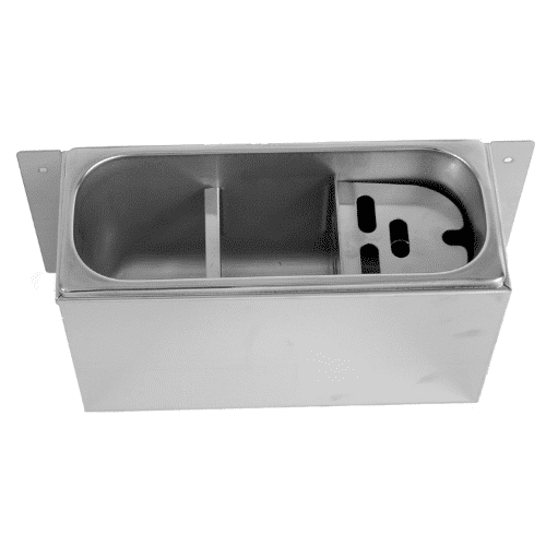 SINK FOR ICE CREAM SCOOP 330X120X150 WITH WATER DRAIN HOLE, WATER CONNECTION AND OVERFLOW PIPE 7108.0015 SINK FOR ICE CREAM SCOOP 330X120X150 WITH WATER DRAIN HOLE, WATER CONNECTION AND OVERFLOW PIPE 7108.0015