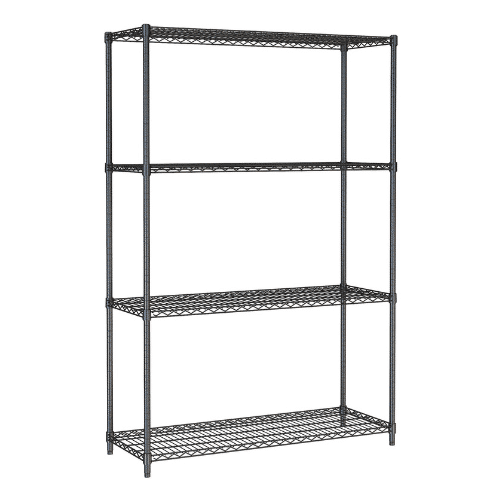 SHELF UNITS 4 LEVELS 1200 BLACK FLAT PACKED 7530.003 SHELF UNITS 4 LEVELS 1200 BLACK FLAT PACKED 7530.003
