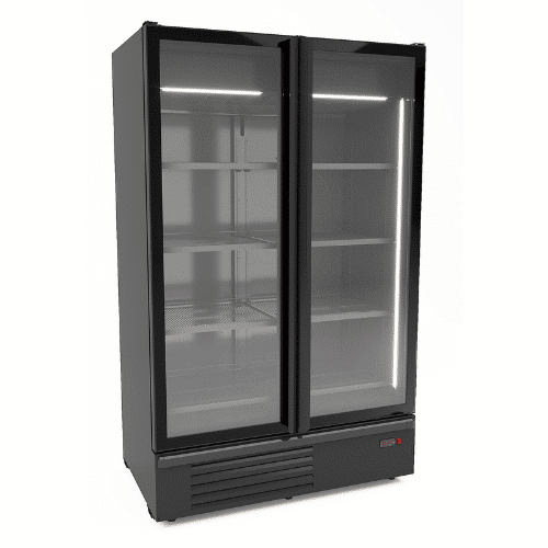 FREEZER 2 GLASS DOORS BLACK 1230L 7072.114