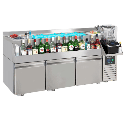 Bar station Cocktail bar disk | B1600xD760xH1000mm | Combisteel 7489.6005 Bar station Cocktail bar disk | B1600xD760xH1000mm | Combisteel 7489.6005