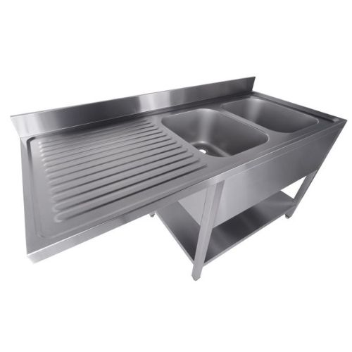 Spültisch grundboden spülmaschine 2 rechts 1600x700 mm | Combisteel 7333.1425