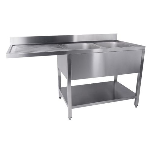 Spültisch grundboden spülmaschine 2 rechts 1600x700 mm | Combisteel 7333.1425