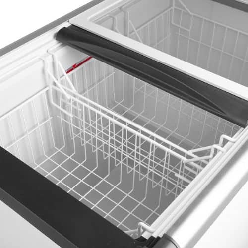 Tiefkühltruhe ECO 350 mit Glasschiebedeckel | GastroHero GH-TKTR-ECO350GN | 348108