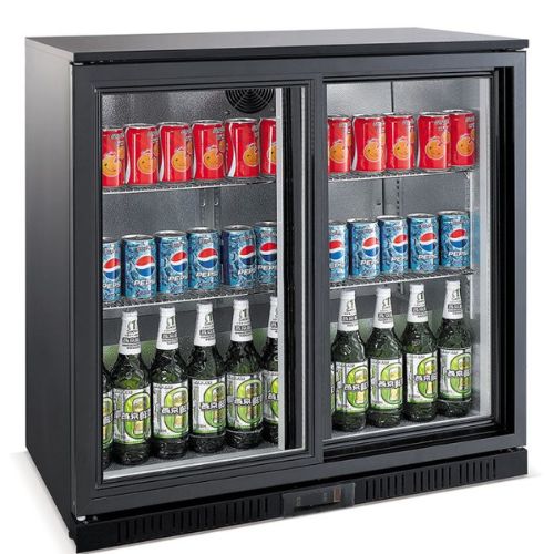Bar Kühlschrank mit 2 Schiebetüren - B900xT520xH850mm - Combisteel 7527.0045