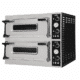 Pizzaovn dobbel | 2x4xØ40cm | 400V-13,8kW | B1100xD1074xH745mm | Combisteel 7485.0040
