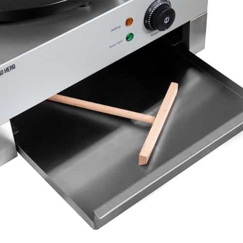 Elektro-Crêpes-Eisen - 1 Kochplatte Ø 400 mm | GastroHero GH-CR140E | 412502