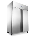 Doppelt Gastro Kühlschrank - 1200 l - 6 Einstellbare Regale (2/1 GN) - auf Rädern - inkl. Regale - Maxima 09400010